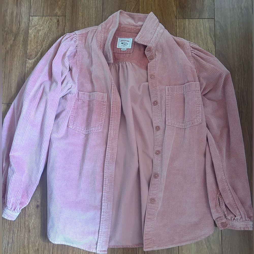 American Eagle Outfitters Pink Corduroy jacket / shirt